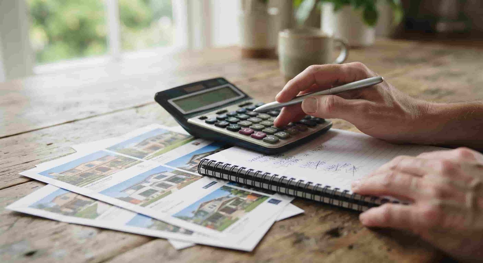 First-time investor planning a property budget at home