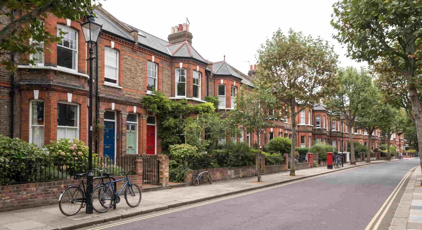 Row of London terraced homes let to tenants