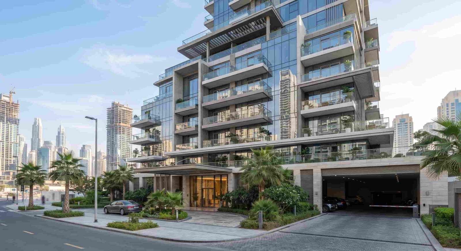 Luxury Dubai apartment exterior representing property selling costs
